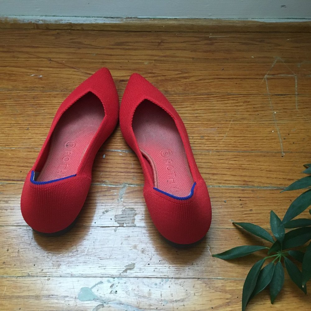 Rothy's women's size 8.5 the Point in Flame